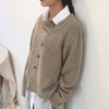 Comfortable cashmere jacket with button details