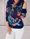 Beautifully cut spring jacket with zip and floral pattern