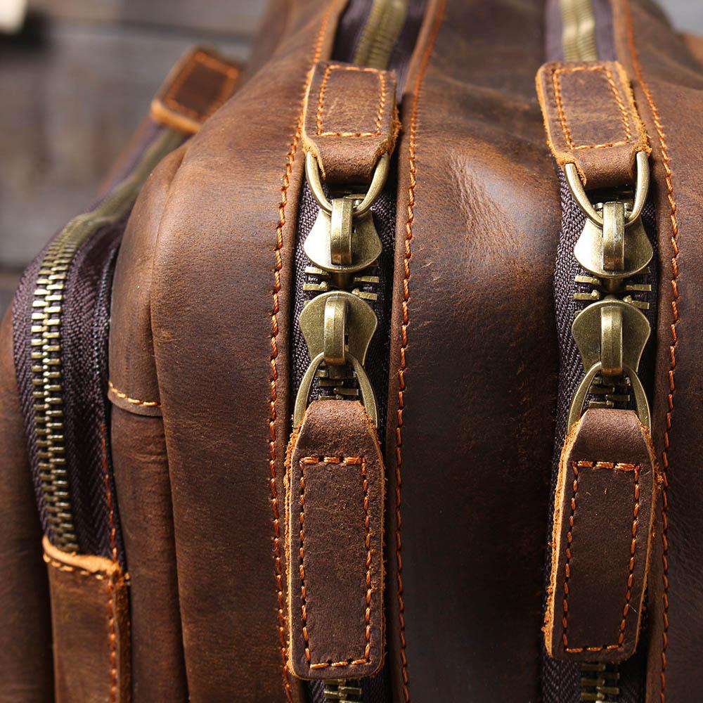 Unisex - Stylish Brown Leather Backpack - Durable & Versatile