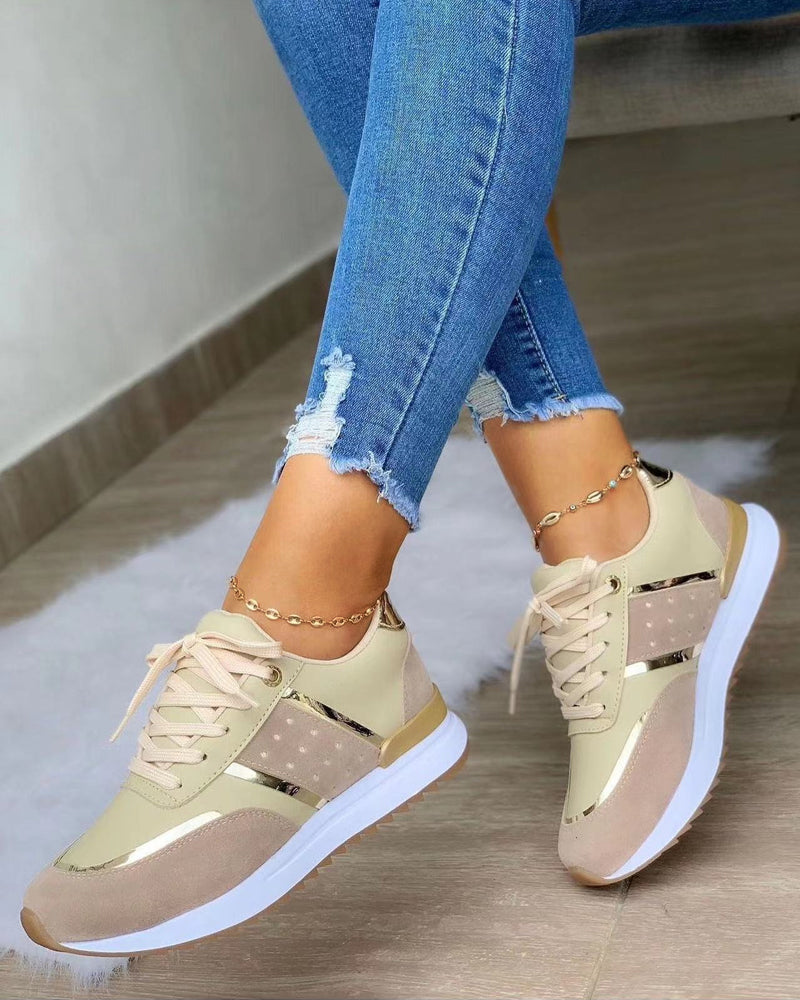Trainers with block colour