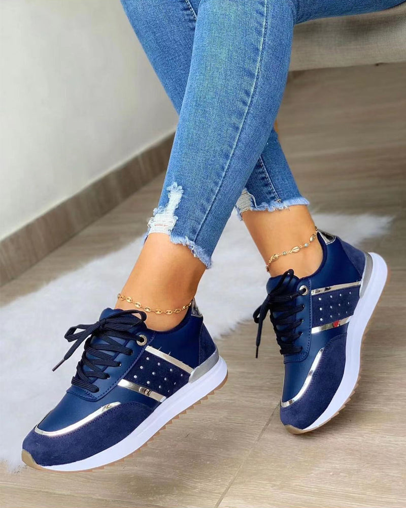 Trainers with block colour