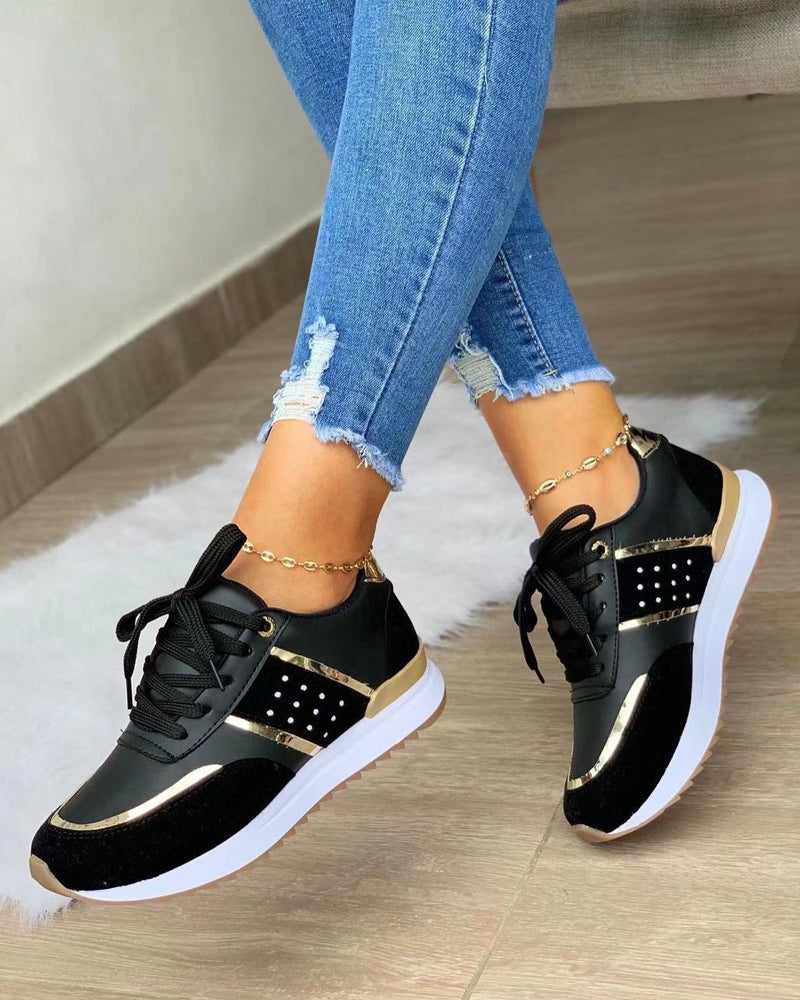 Trainers with block colour