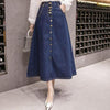 Stylish flared denim skirt