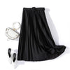 Pleated skirt with belt