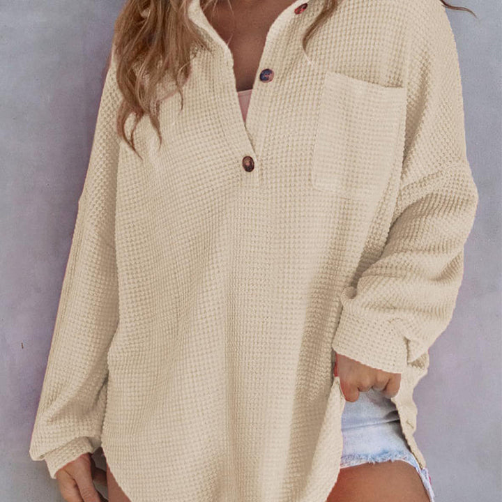 Casual waffle knit shirt