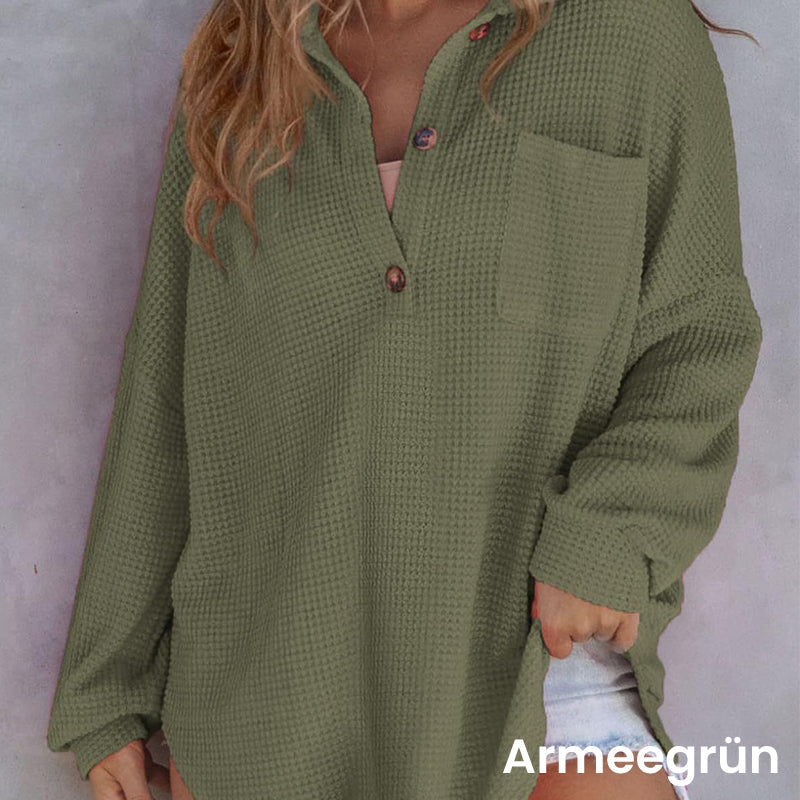 Rietta | Casual waffle knit shirt