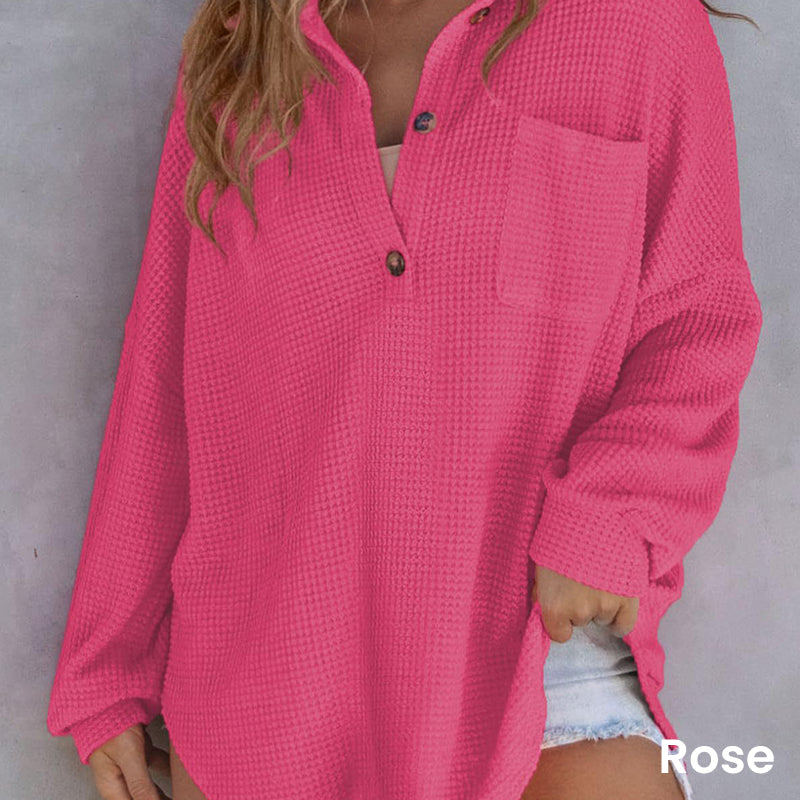 Rietta | Casual waffle knit shirt