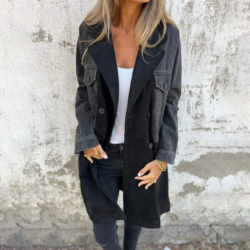 Franka | Elegant denim trench coat