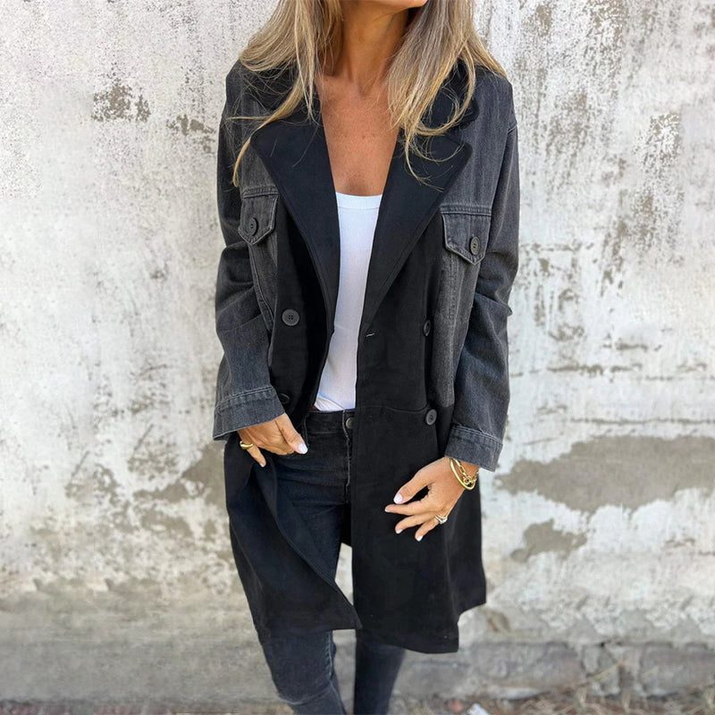 Franka | Elegant denim trench coat