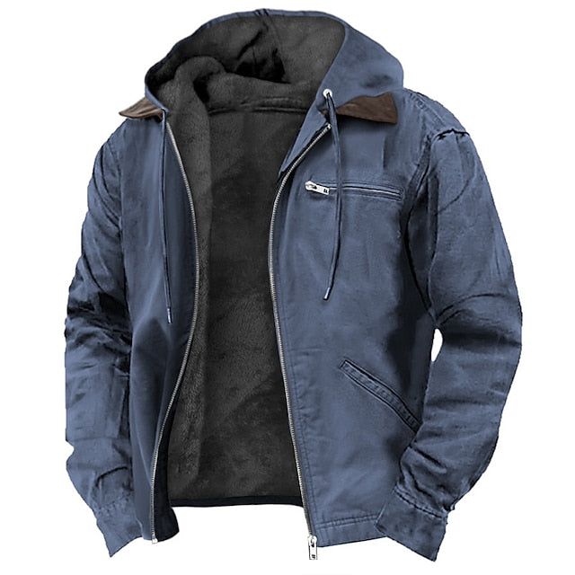 Men - Jacket - Sherpa Lined - Zip-Up Hooded