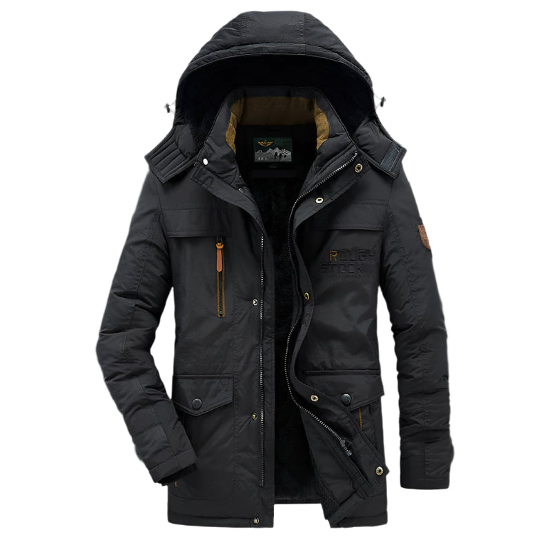 Men's - Heavy-Duty Winter Parka - Fleece Lining - Warm & Waterproof - Extreme Cold Weather Protection Jacket