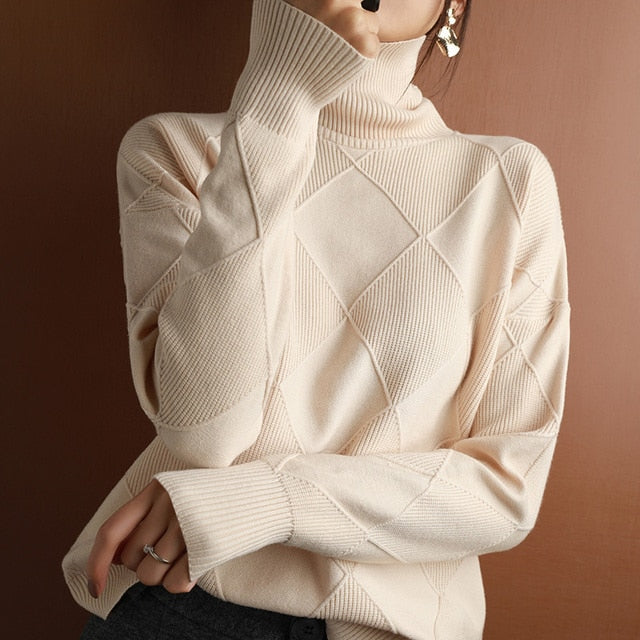 Jumper with turtleneck