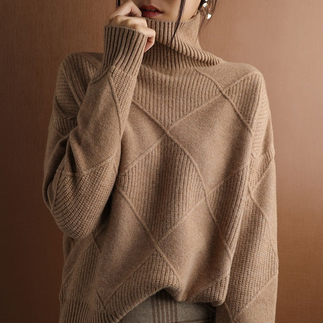 Jumper with turtleneck