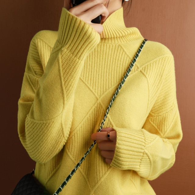 Jumper with turtleneck