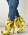 Women's - Stylish Buckle Me In Heel Sandal - Elegant Design - Comfortable Fit - Trendy Summer Footwear