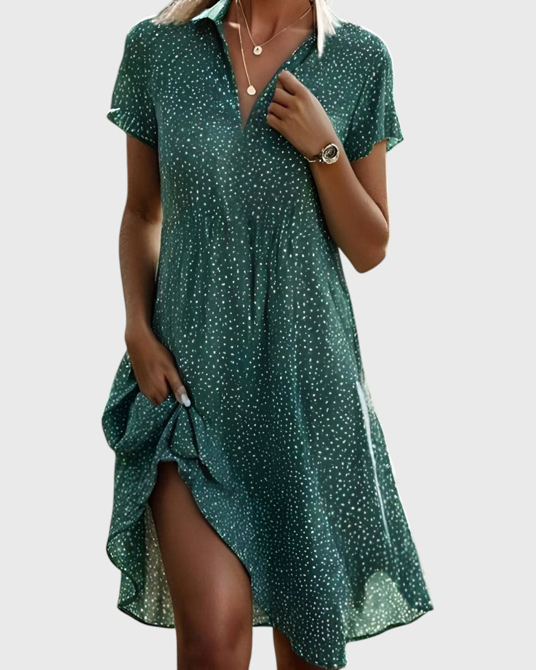 Women's - Shirt Dress - Casual Cotton Blend - Stylish & Comfortable Everyday Essential