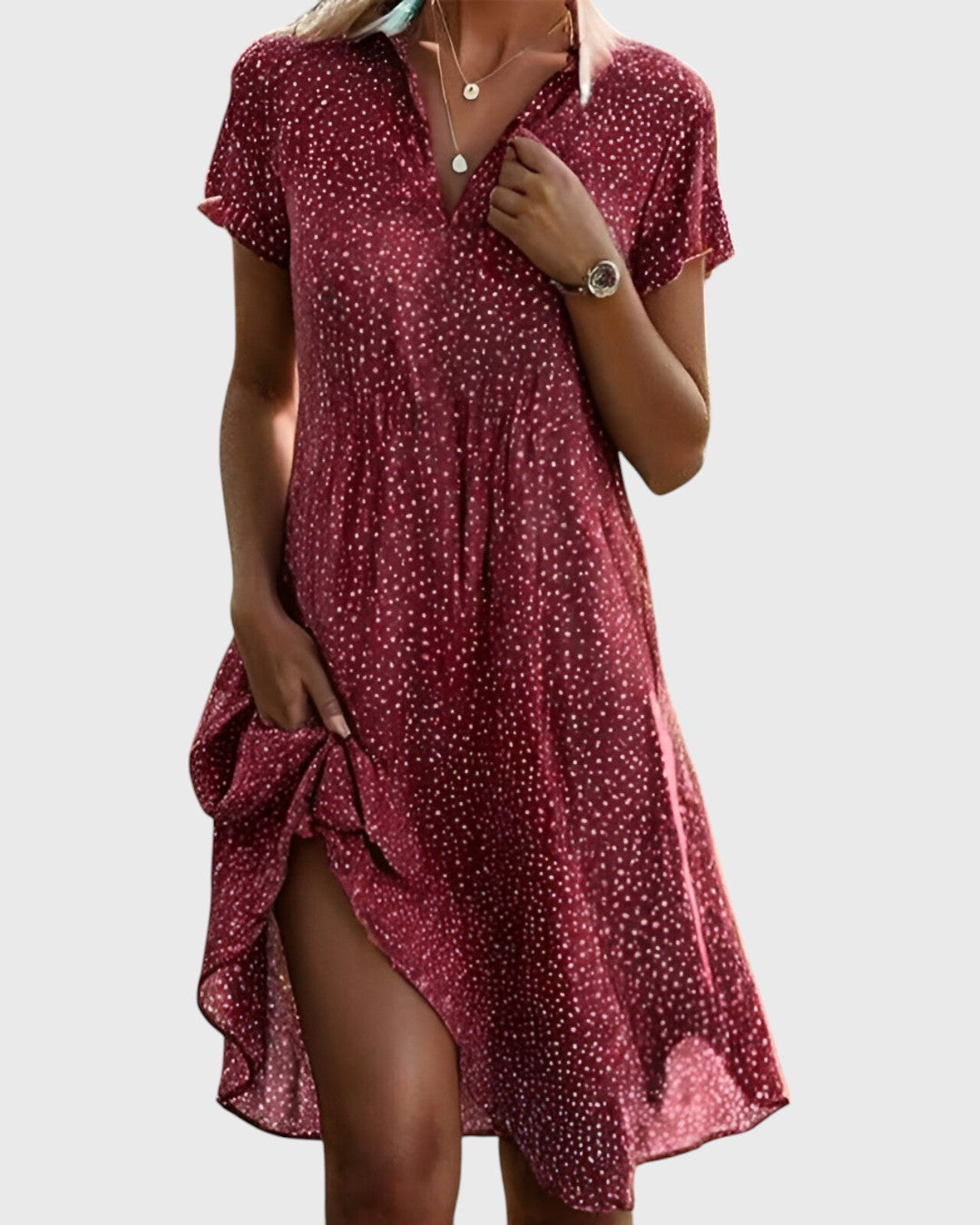 Women's - Shirt Dress - Casual Cotton Blend - Stylish & Comfortable Everyday Essential