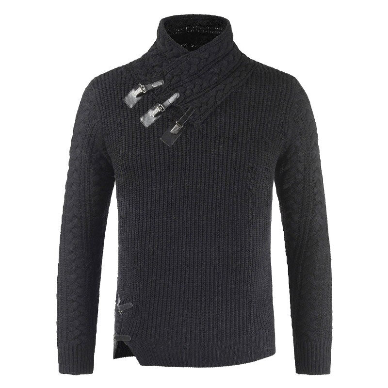 Men's - Asymmetric Slim Fit Pullover - Wool Blend
