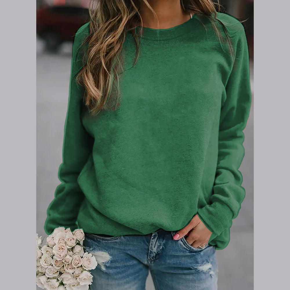 Women's - Crew Neck Sweatshirt - Stylish & Comfortable - Perfect for Everyday Wear