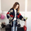 Ladies' oversized cardigan with letter print