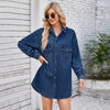 Summery casual denim shirt dress