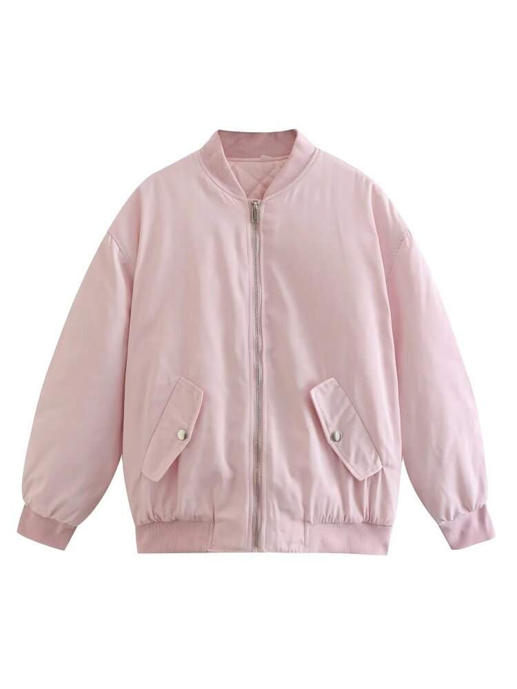Women's - Bomber Jacket - Oversized - Stylish Transition Outerwear