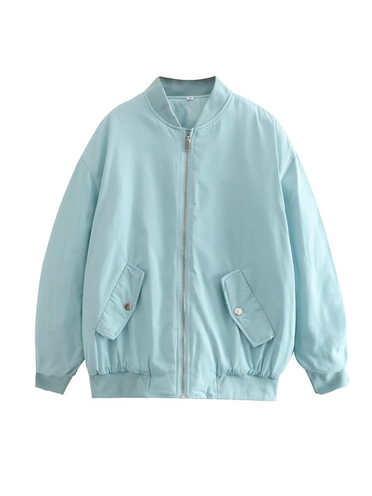 Women's - Bomber Jacket - Oversized - Stylish Transition Outerwear
