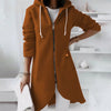 Comfortable long hooded waistcoat for women