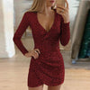 Sequinned wrap dress