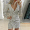 Sequinned wrap dress