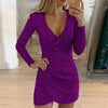 Sequinned wrap dress