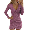 Sequinned wrap dress