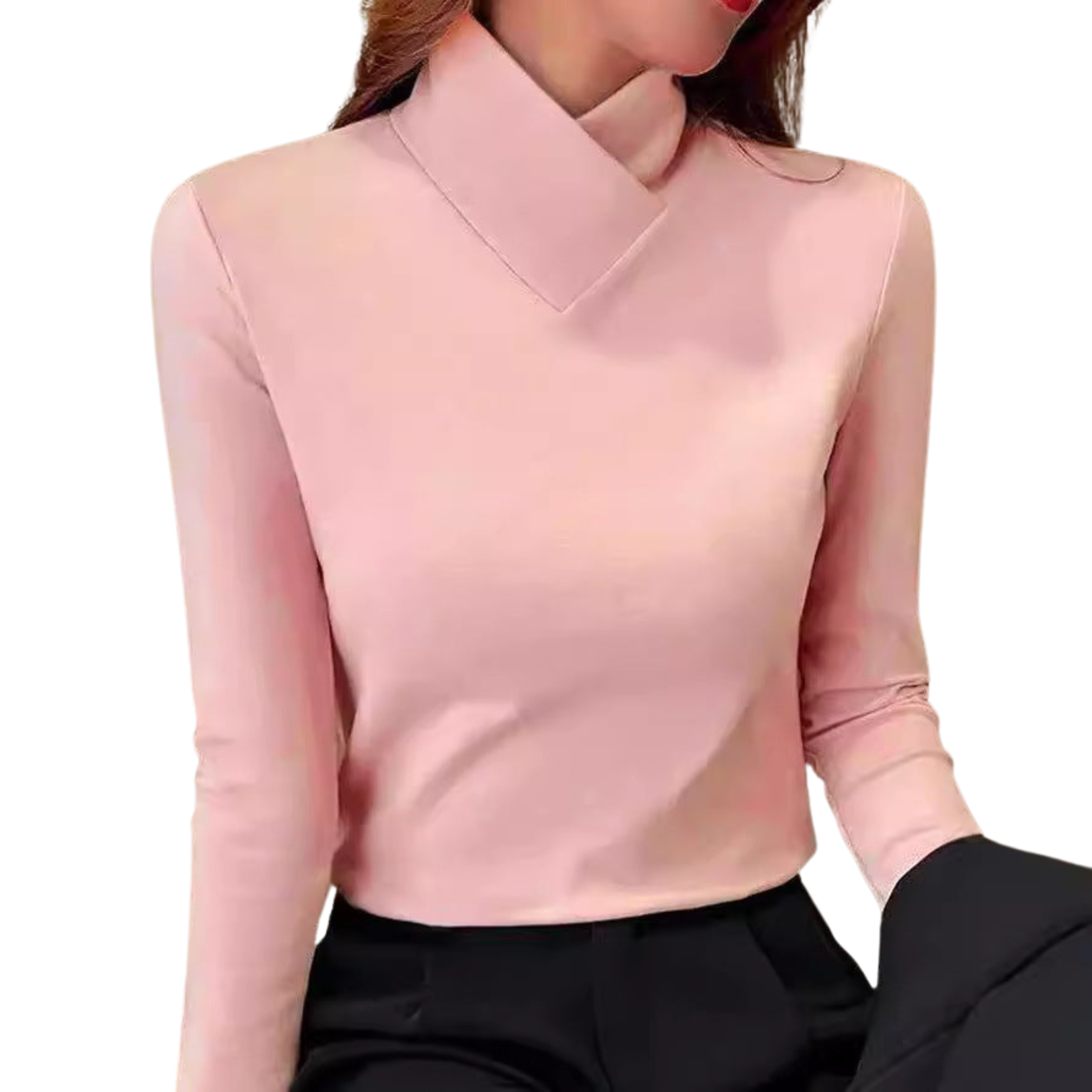 Women's - High Collar Sweater - Cosy Knit - Chic Style for Fall