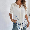 Short-sleeved lace blouse