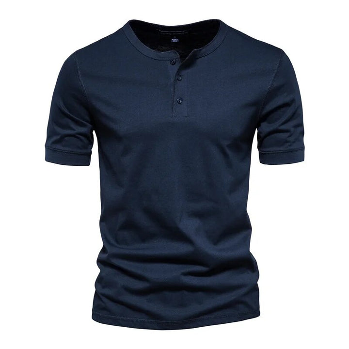 Stylish Cotton Men's Collar T-shirt