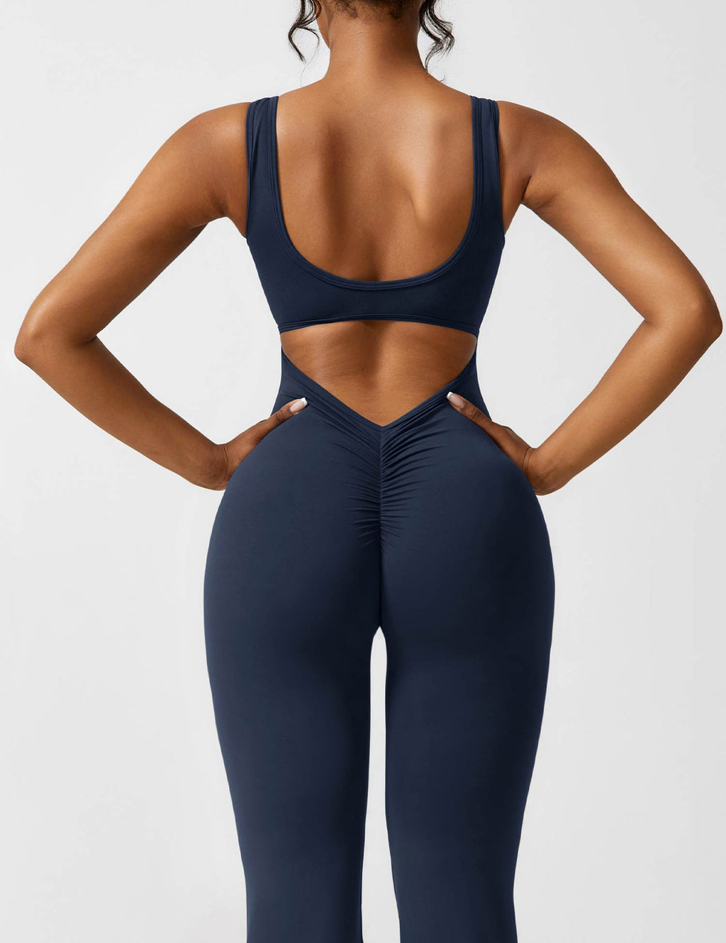Paola™ flared jumpsuit with V-back