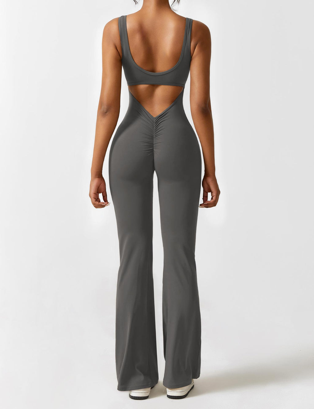 Paola™ flared jumpsuit with V-back