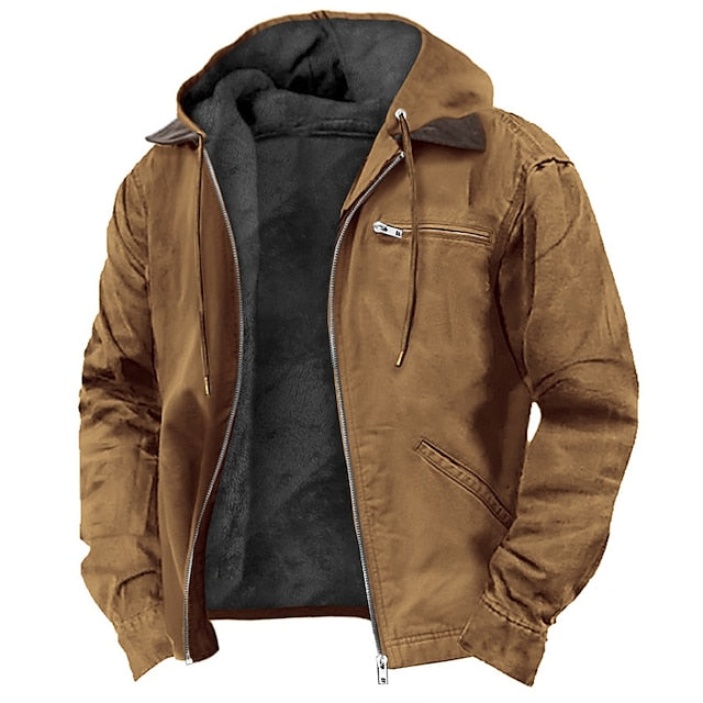 Men - Jacket - Sherpa Lined - Zip-Up Hooded