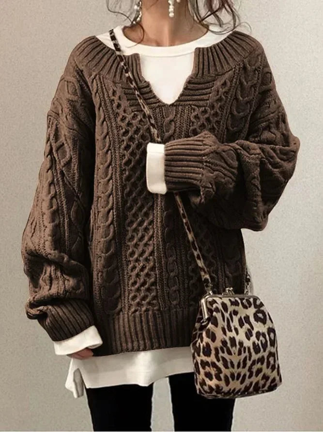 Fashionable knitted jumper for women