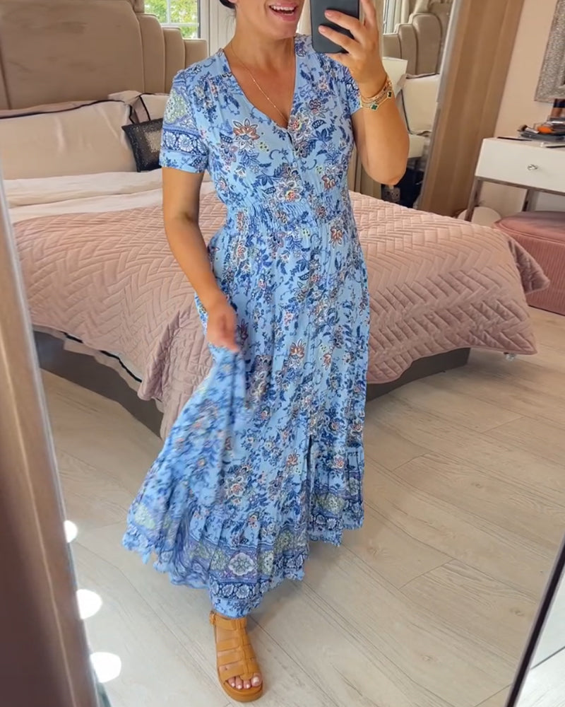 Comfy dress with floral print