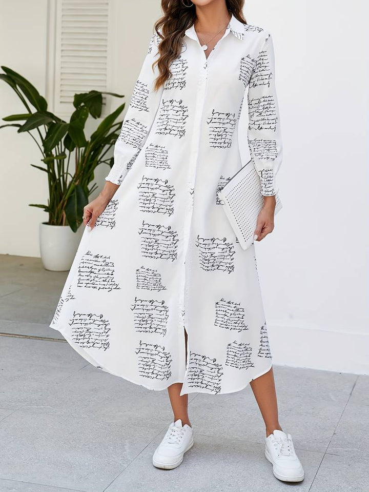 Maxi dress with letter print