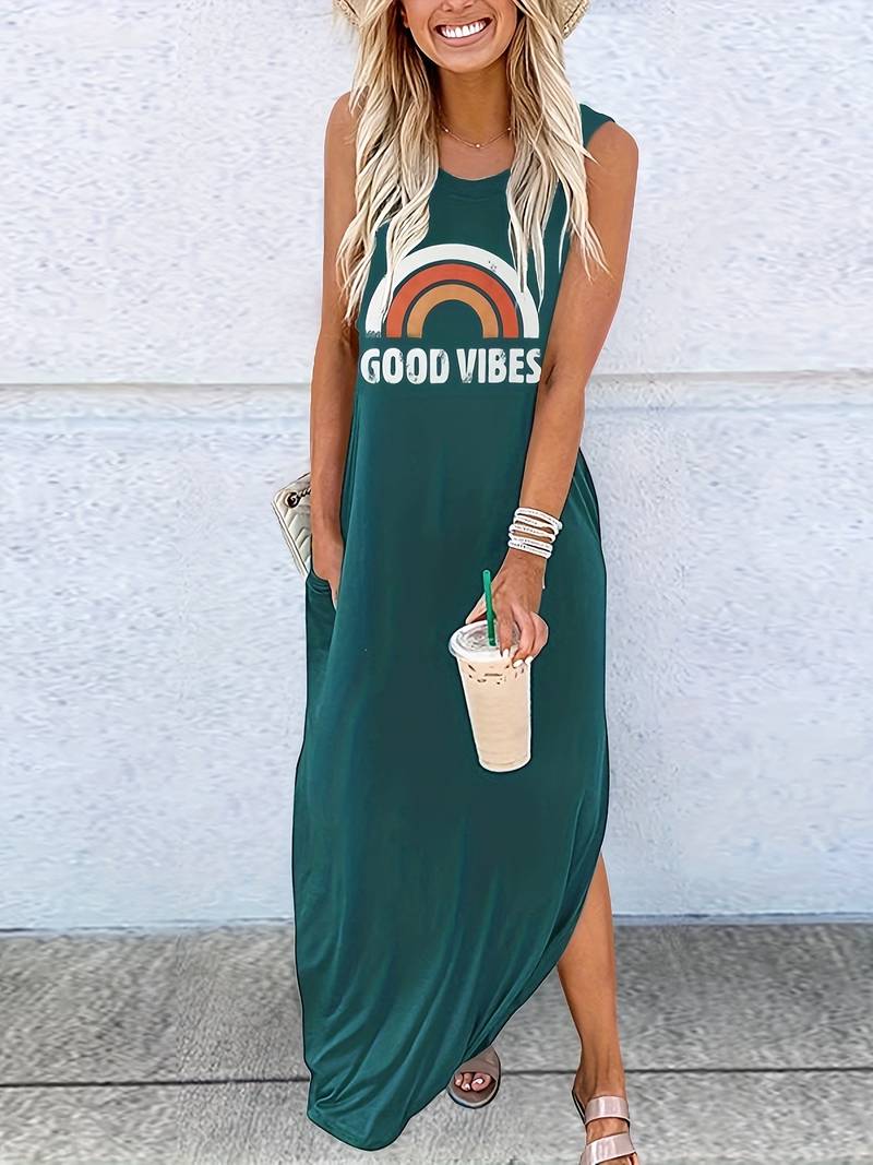 Long dress with letter print