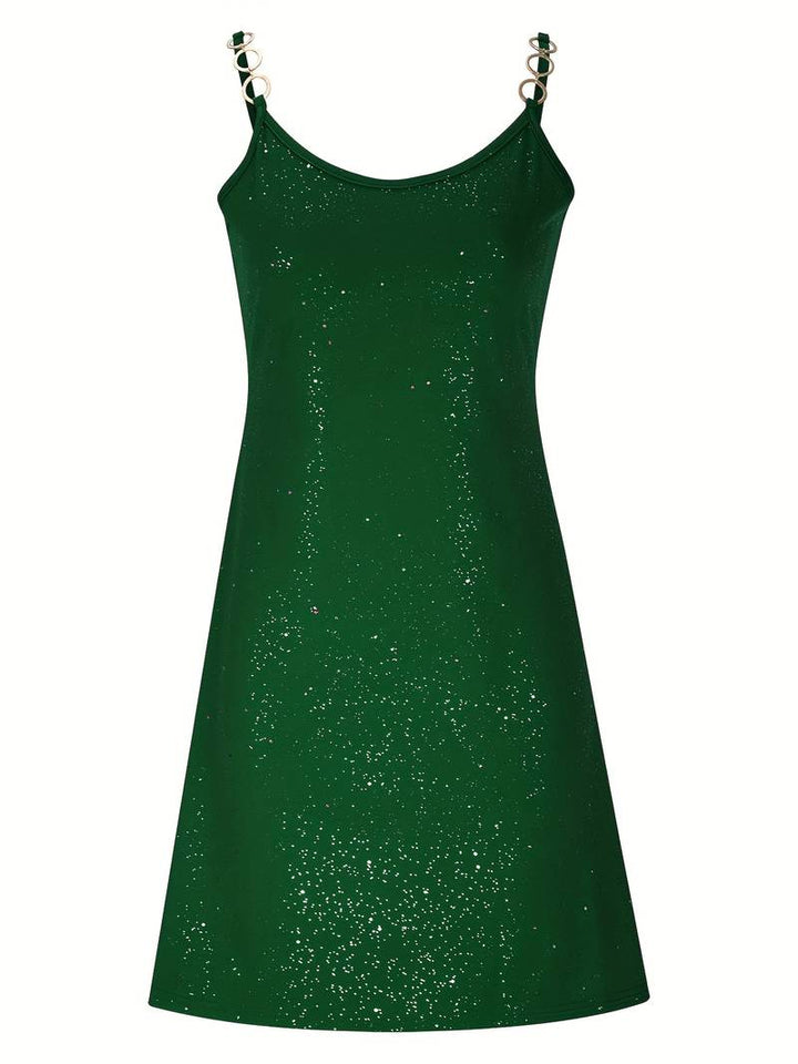 Ring strap glitter dress