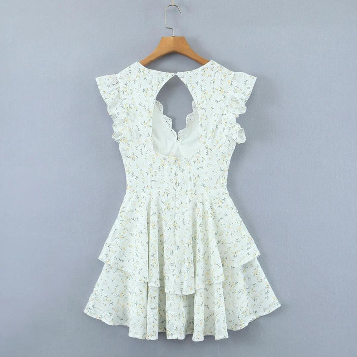 Playful mini dress with eyelet embroidery