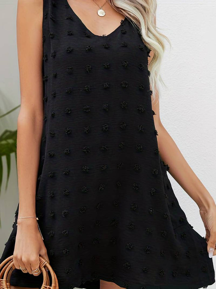 Simple black, loose tank dress