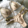 Stylish bikini with bronze sides