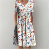 Floral pattern ruffle dress