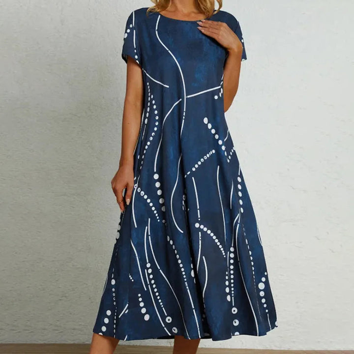 Casual Lines Blue Dress