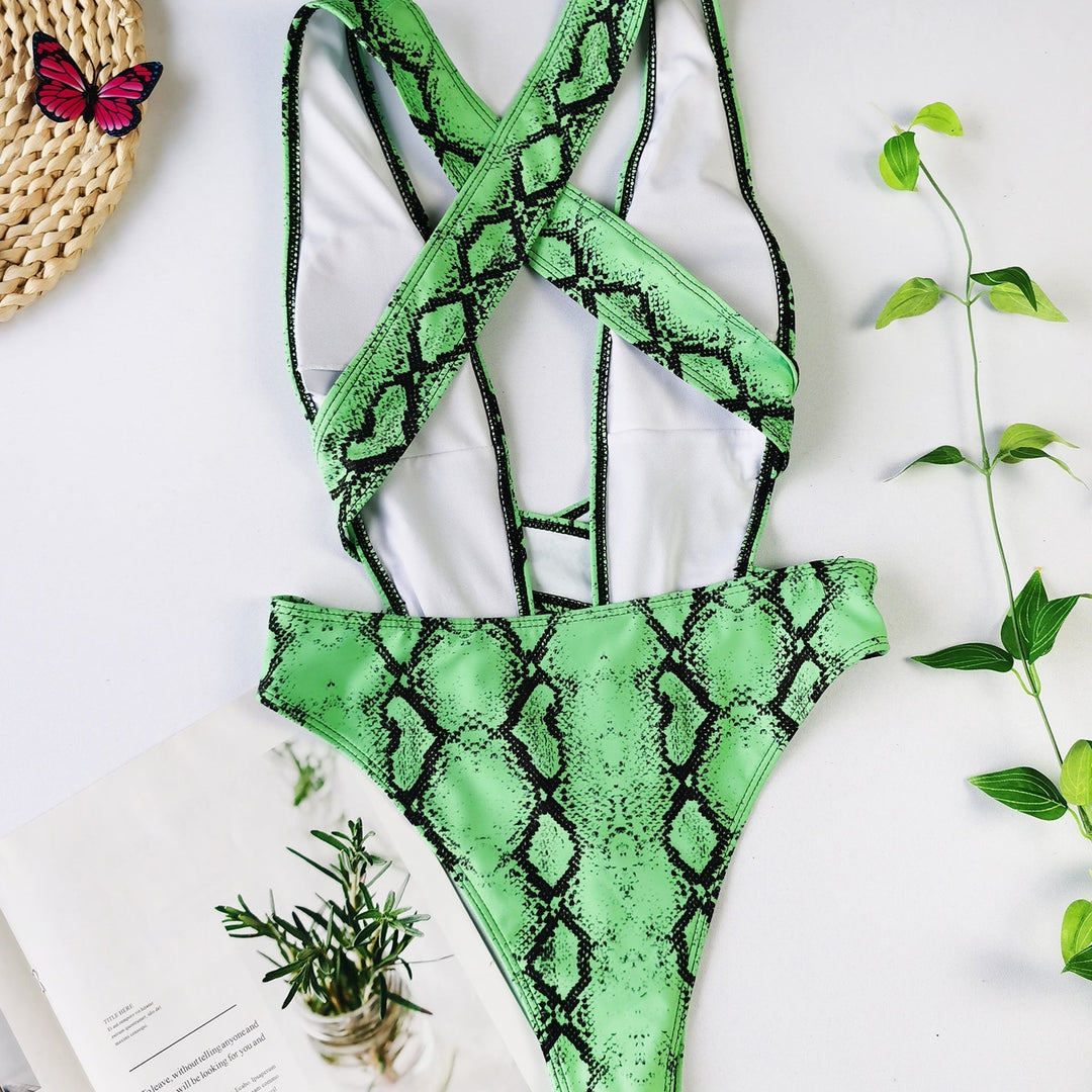 One-piece bandage swimming costume Sexy bikini