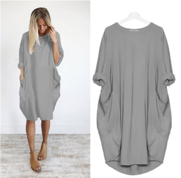 Comfy Casual loose pocket dress